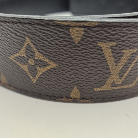 Louis Vuitton 40mm Monogram Leather Reversible Belt w/ LV Buckle SZ 40 - Picture 4 of 6